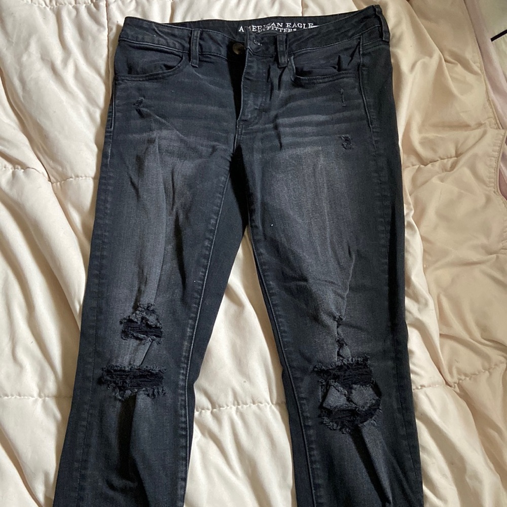 Black Midrise Jeans